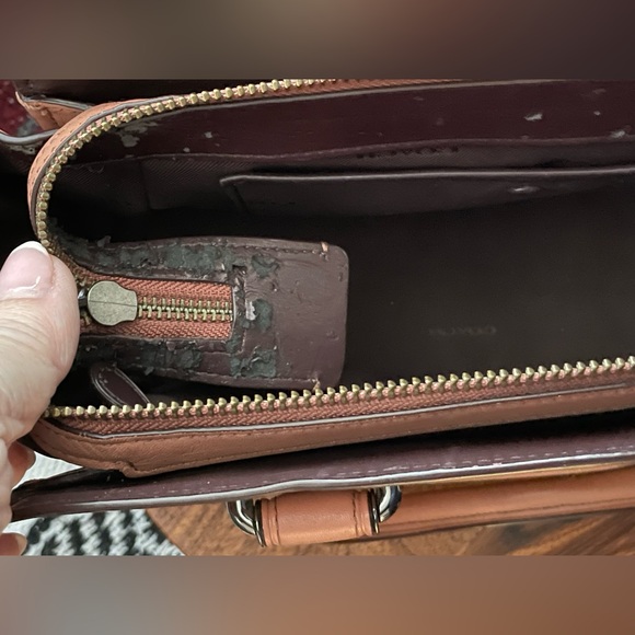 COACH Dusty Rose Glovetanned Leather Swagger 27 Bag & Wallet Set - Picture 7 of 16